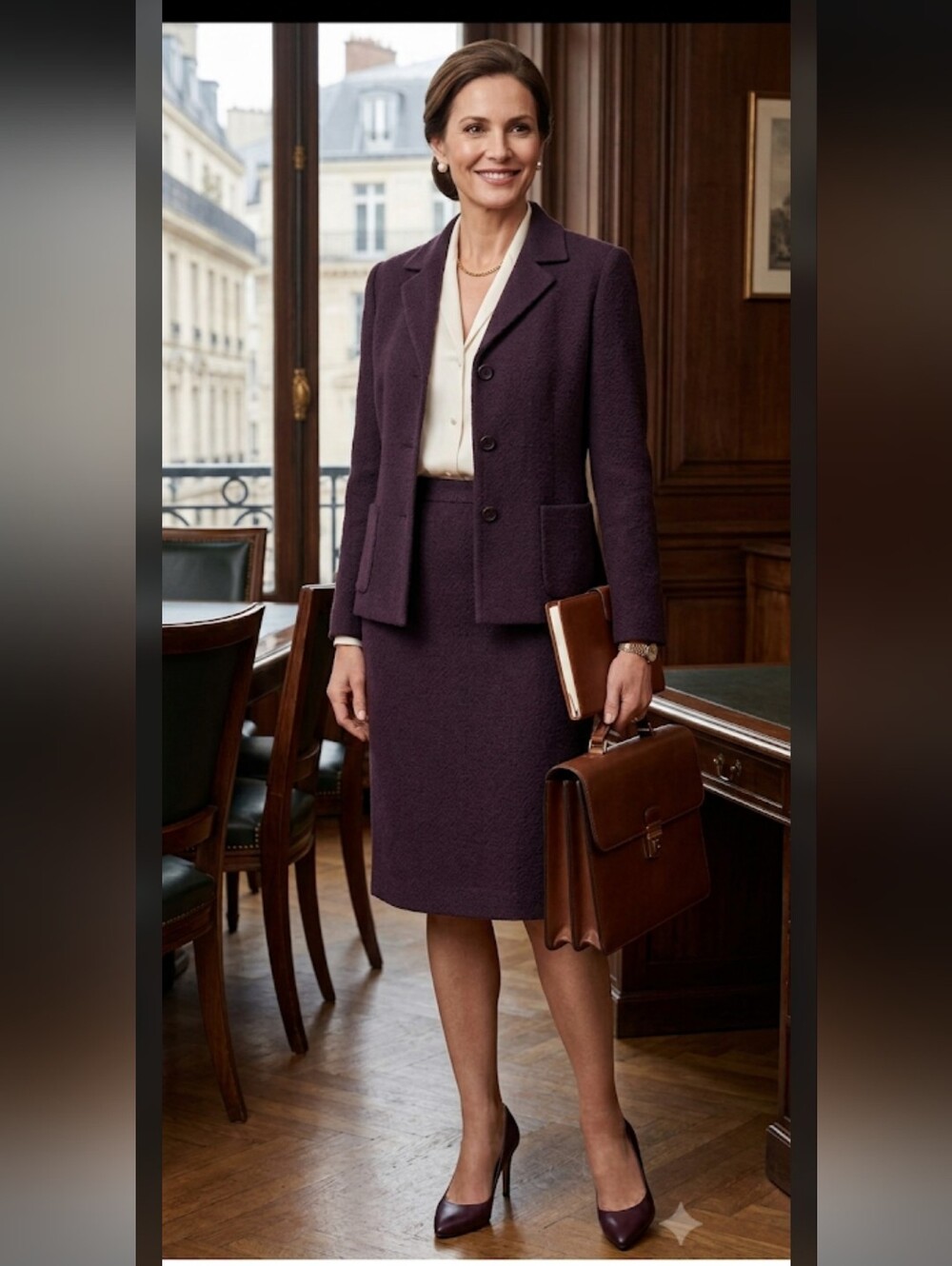 Max Mara Skirt Suit Set 8 Wool Blend Mature Corpcore Professional